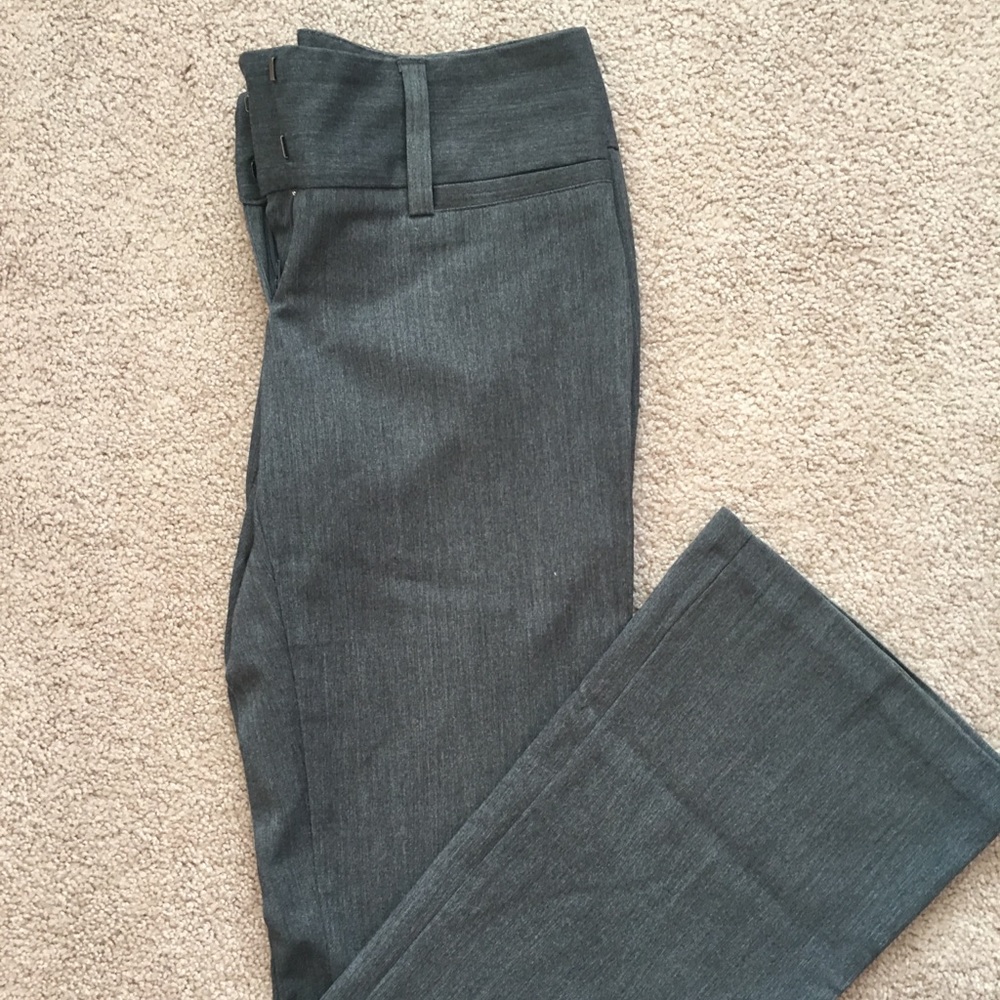 Gray flare dress slacks